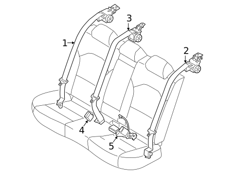 Rear Seat Belts for 2019 Kia Forte #0