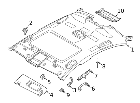Interior Trim - Roof for 2021 BMW 530i #0