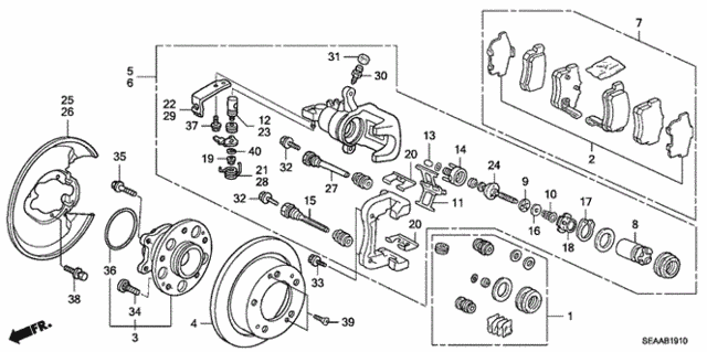 Rear Brake for 2008 Acura TSX #0