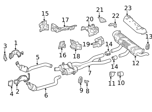 Exhaust Components for 2015 Mercedes-Benz ML400 #3