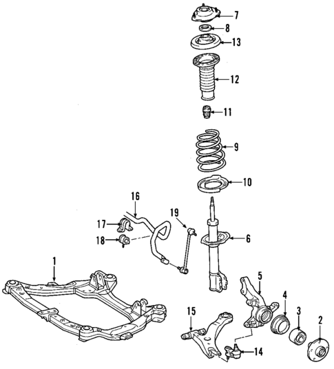 Front Suspension for 2010 Toyota Highlander #0