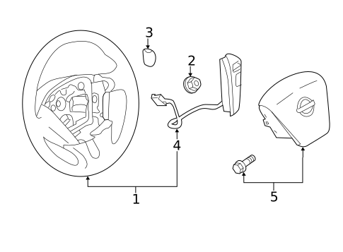 Steering Wheel & Trim for 2013 Nissan Quest #0
