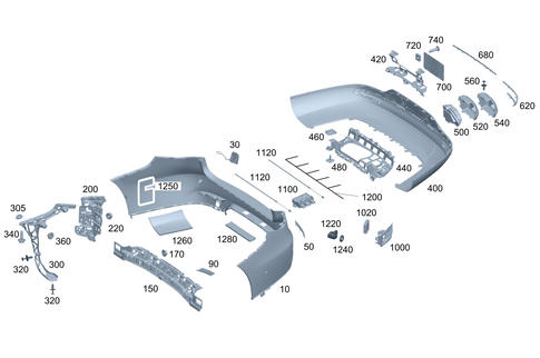 Rear Bumper for 2023 Mercedes-Benz EQS AMG&reg; #0