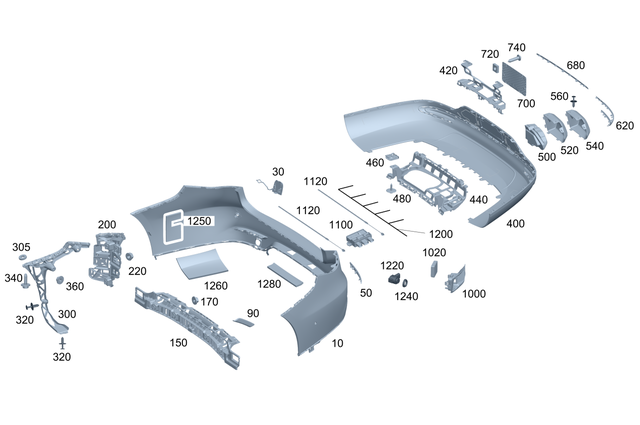 2978851404 - : Bumper Holder for Mercedes-Benz Image