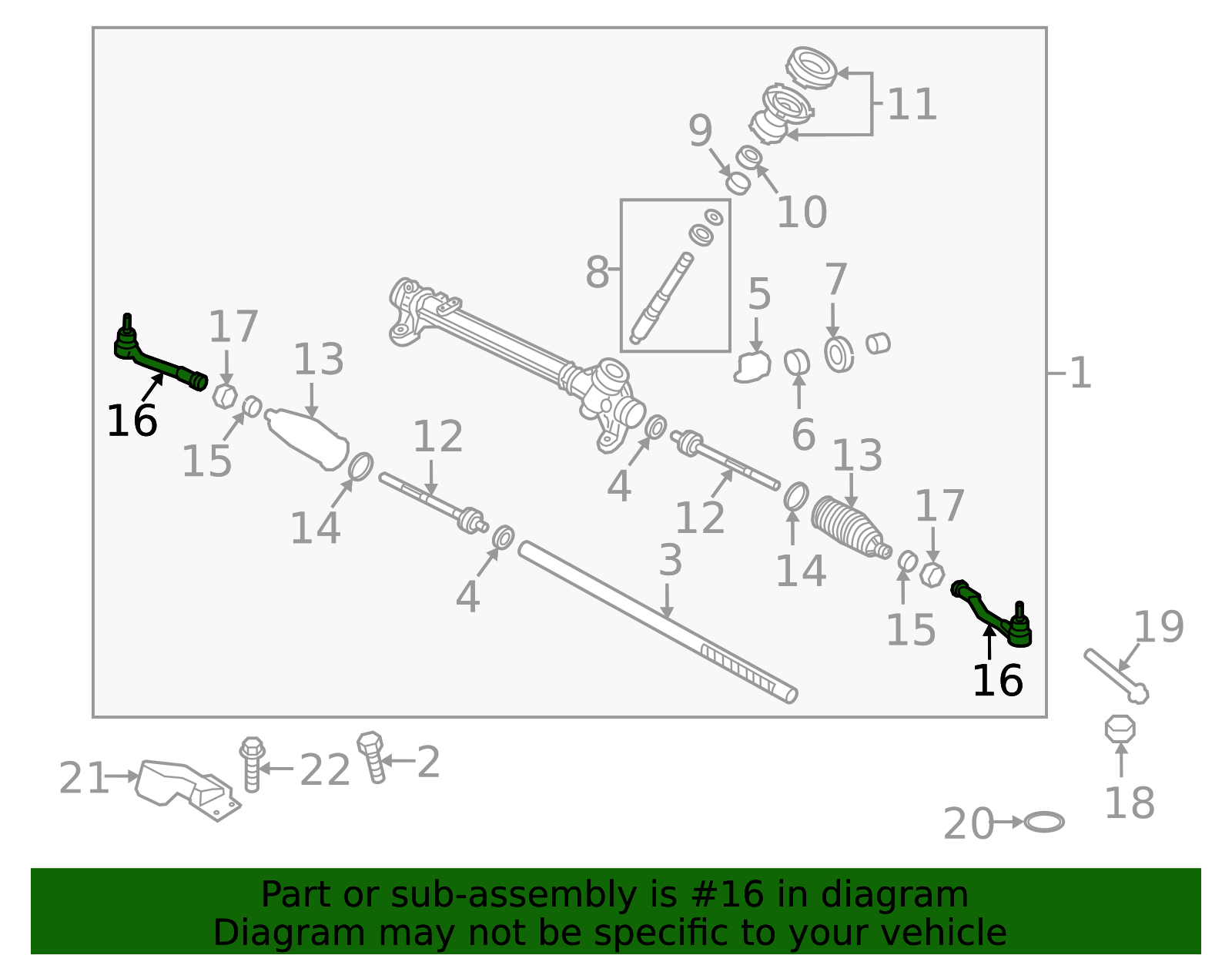 56820-E6000 - Outer Tie Rod 2016-2020 Kia Optima | Kia.Parts Store