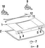 6440132080 - Body: Trunk Lid for Toyota Image image