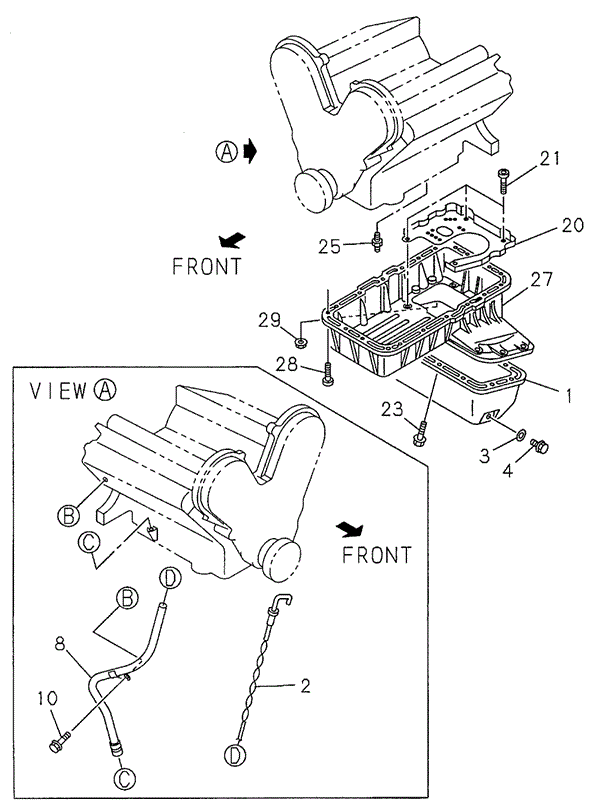 Oil Pan - Oil Dipstick for 2000 Honda Passport #0