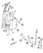 6036773AA - Restraints: Pan Head Screw for Chrysler: Town &amp; Country | Dodge: Grand Caravan, Ram 1500, Ram 2500, Ram 3500 | Ram: 1500, 1500 Classic, 2500, 3500, C/V Image