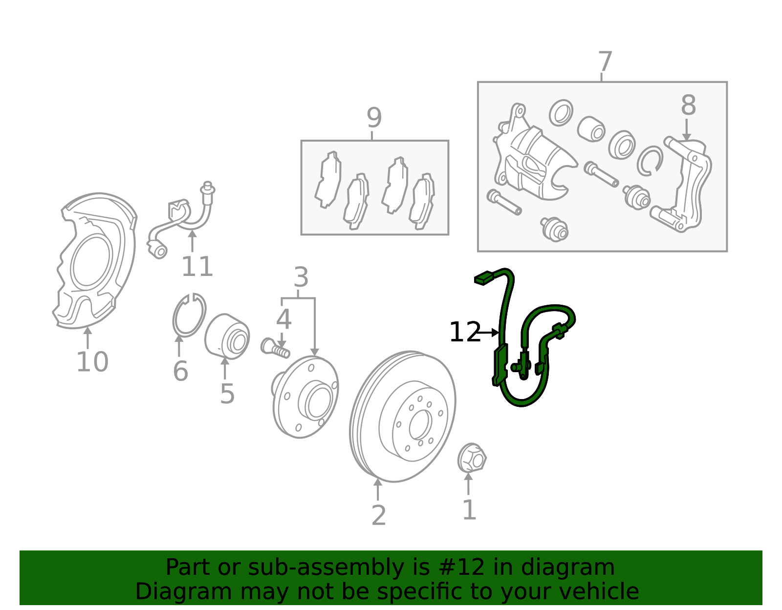 2009-2019 Toyota Speed Sensor | Driver Side Front | 2014-2018