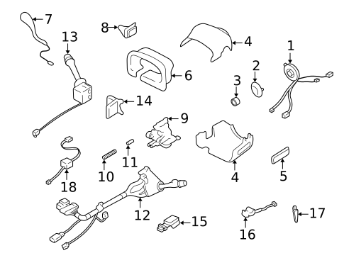 Shroud, Switches & Levers for 2005 Pontiac Bonneville #0