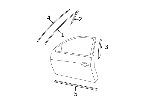 Exterior Trim - Front Door for 2010 Nissan Maxima #0