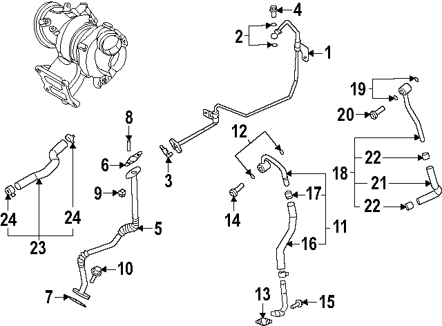 282814A850 - : Oil Inlet Tube Eye Bolt for Hyundai Image
