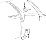 25625002 - Body: Pillar Trim for Buick: LeSabre | Oldsmobile: 88, 98, LSS, Regency | Pontiac: Bonneville Image