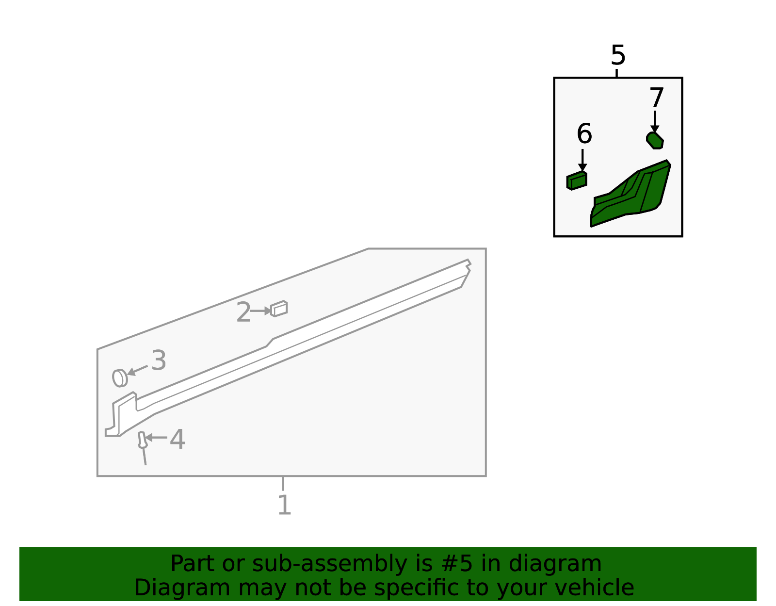 Gm Rocker Panel Rear Inner 25962841 - Slate Passenger Side Rocker Panel Rear Molding 2009-2016 ...