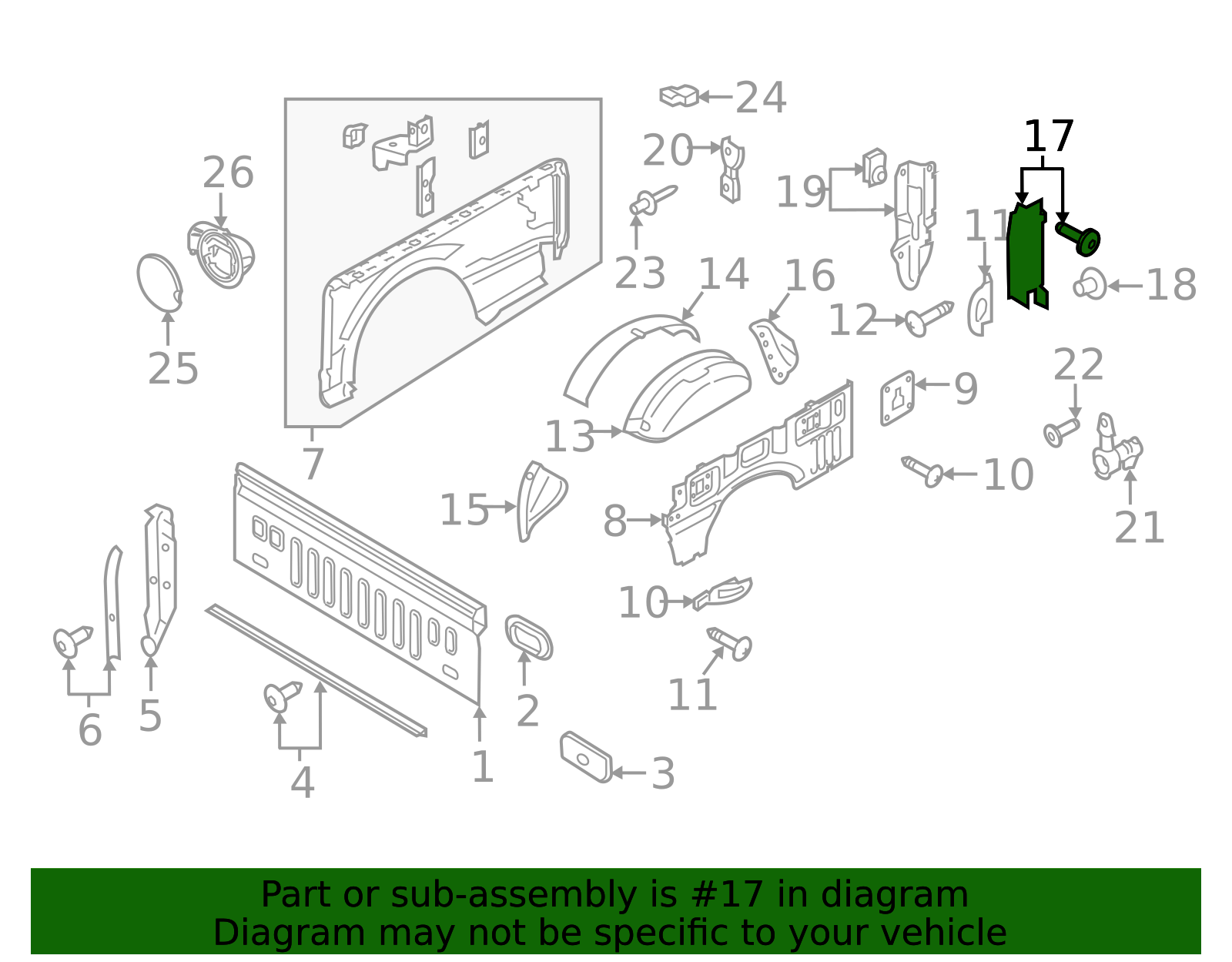 Truck Bed Panel Bracket FL3Z-9941032-A | OEM Parts Online