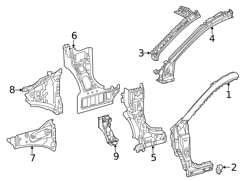 Hinge Pillar for 2025 Lexus NX350h #1