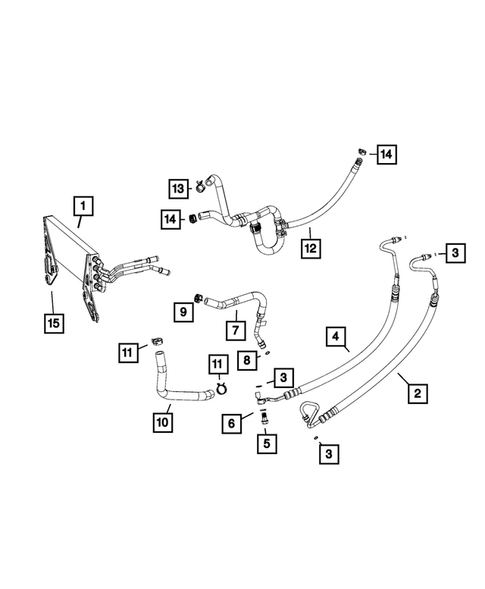 Power Steering Hoses for 2015 Ram 2500 #2