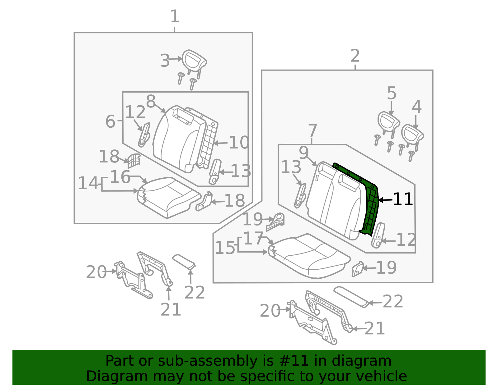 89375-4D120CS8 - Seat Back Panel 2006 Kia Sedona | Kia Parts Space