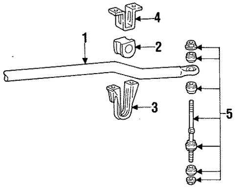 Stabilizer Bar & Components for 1995 Ford Mustang #0