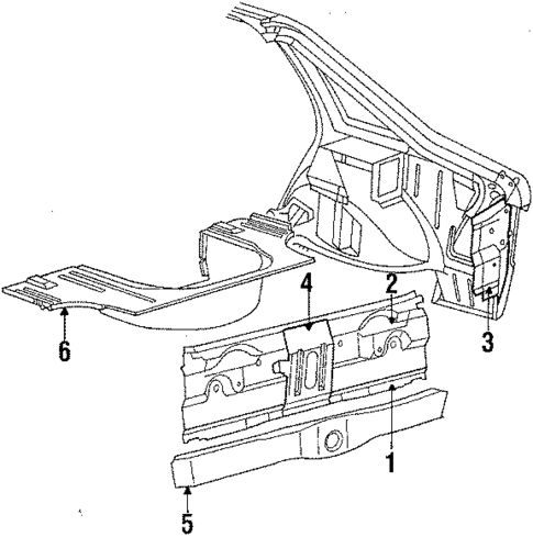 Rear Floor & Rails for 1987 Dodge Lancer #0