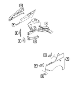 68656004AA - : Fender Bracket, Right &amp; Left for Mopar Image