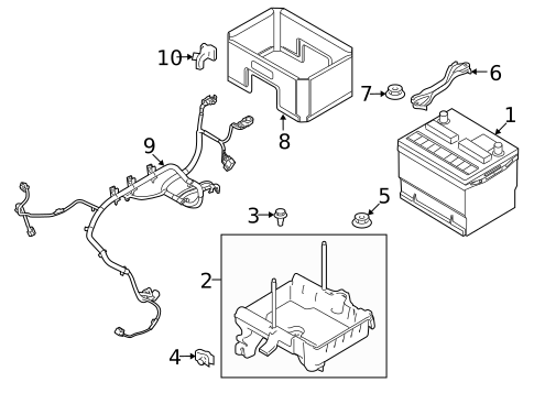 Battery & Related Components for 2010 Lincoln MKS #0