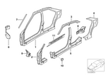 41218224769 - Bodywork: Column B with Left Rocker Panel for BMW Image