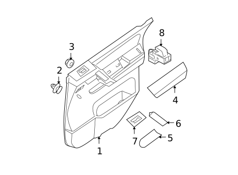 Rear Door for 2010 Nissan TITAN #3