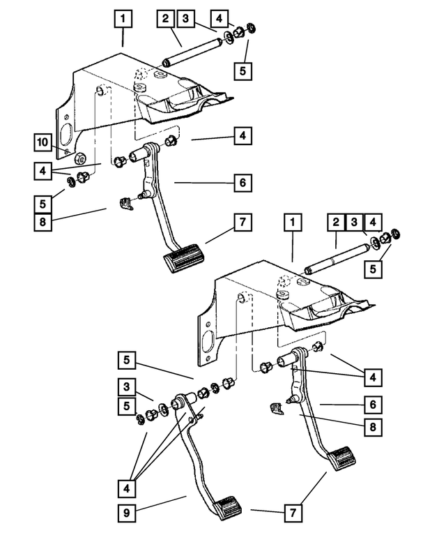 55351236AB - Service Brakes: Steering Column Bracket for Mopar Image image