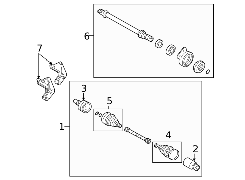 Drive Axles for 2008 Ford Escape #0