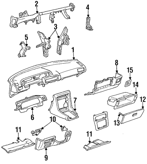 Instrument Panel for 1991 Lexus ES250 #0