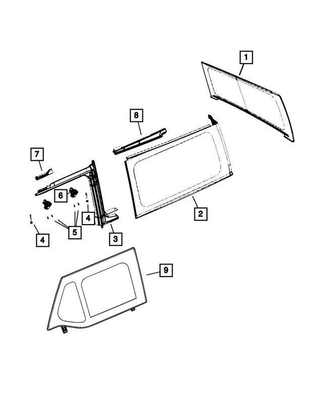 5VP77SX9AK - Body Sheet Metal Except Doors: Tailgate Window for Mopar Image image