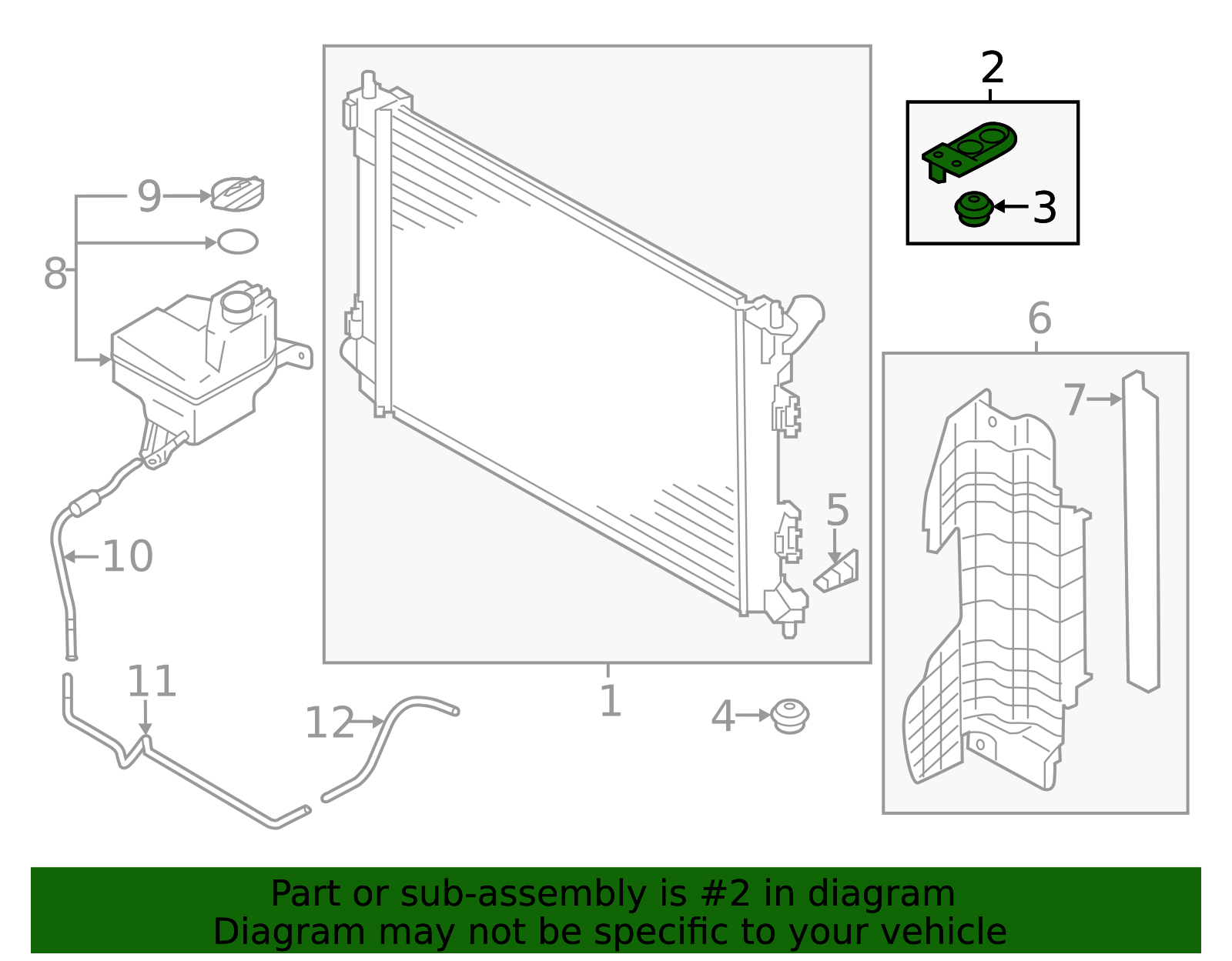 25333-A5000 - Radiator Upper Bracket 2014-2018 Kia | Kia.Parts Store