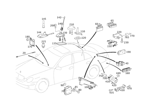 Antenna for 2003 Mercedes-Benz E500 #0