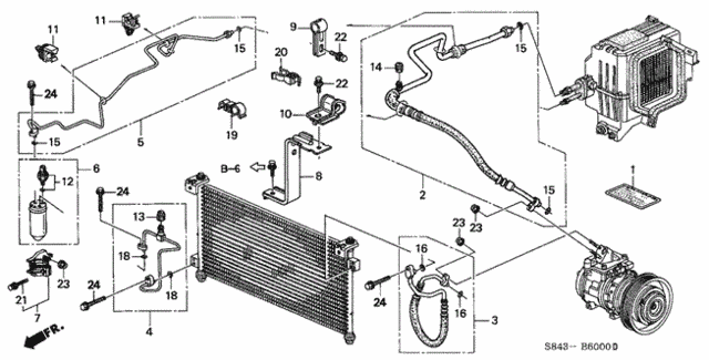 A/C Hoses - Pipes (1) for 2001 Honda Accord #0