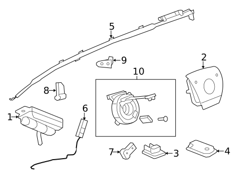 Air Bag Components for 2011 Chevrolet Traverse #0