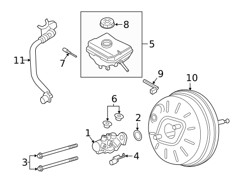 Master Cylinder - Components On Dash Panel for 2020 Porsche Cayenne #0