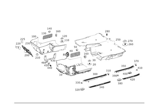 Front Panel Pillar Panelling, Lining on Floor and Footrest for 2017 Mercedes-Benz S550e #0