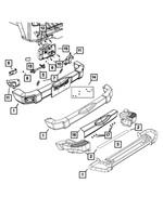 68232020AA - Frame, Bumper and Fascia: Rear Bumper Step Pad for Mopar Image
