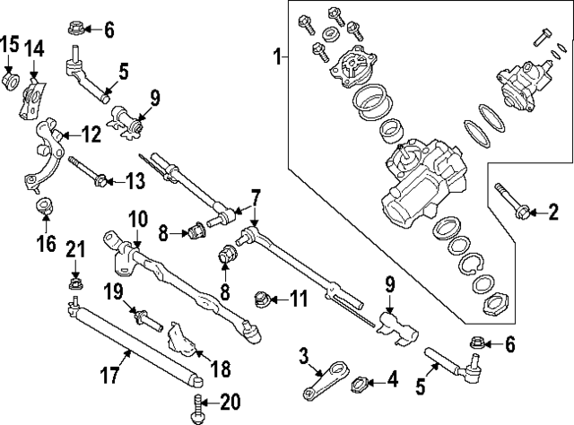 W719250S439 - : Idler Arm U-Nut for Ford: F-250 Super Duty, F-350 Super Duty Image
