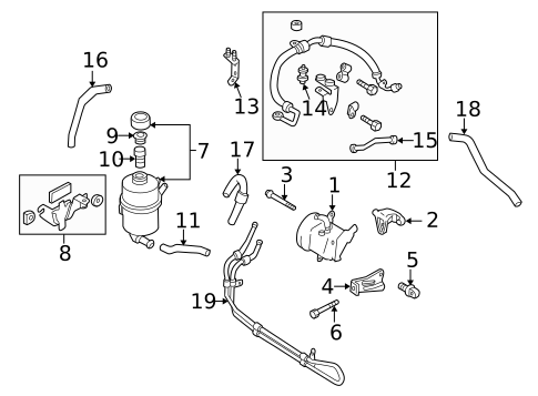 Pump & Hoses for 2002 Mazda Protege5 #0