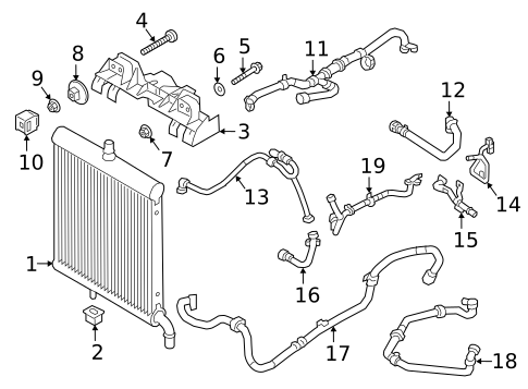Radiator & Components for 2019 Land Rover Discovery #7