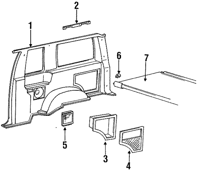 F3TZ9831012CAK - Body: Quarter Trim for Ford Image