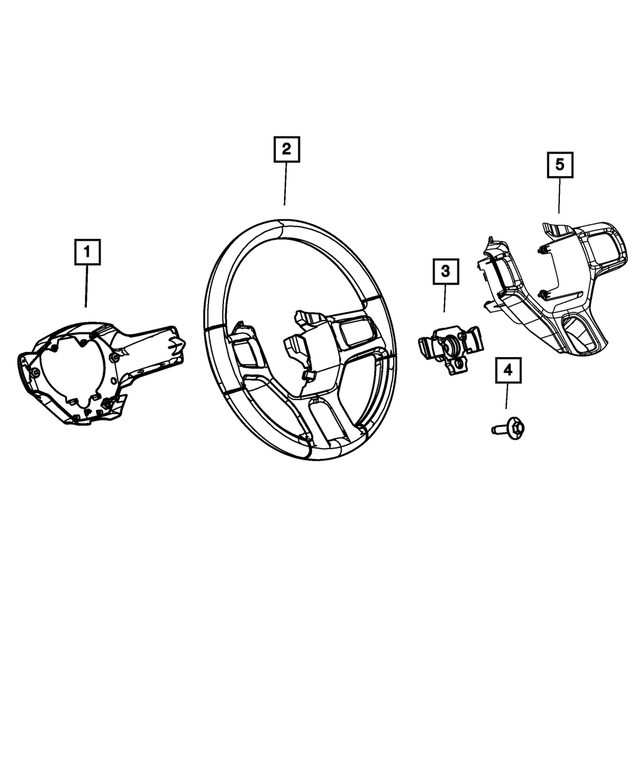 5NN17LU7AA - Steering: Steering Wheel Back Cover for Mopar Image image