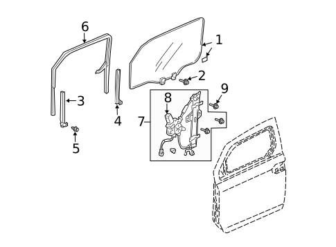 Front Door for 2005 Honda Element #0