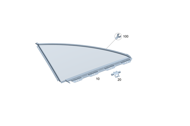 2976701700 - Window System: Side Window, Fixed for Mercedes-Benz Image image