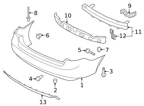 Bumper & Components - Rear for 2009 Kia Optima #0