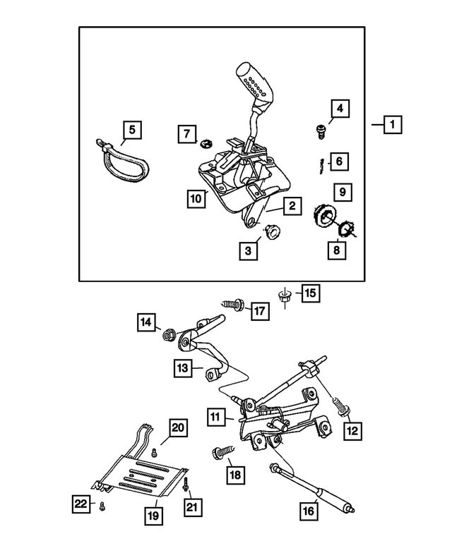 53001284 - Transfer Case Model 231 [DHN]: Shift Lever Housing for Mopar Image