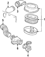 E6ZZ9600B - Engine: Air Cleaner Assembly for Ford: Mustang, Thunderbird | Mercury: Capri, Cougar Image