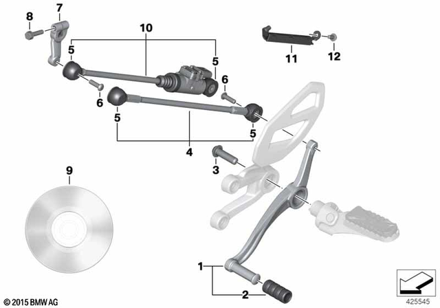 23418554928 - : Shift Lever for BMW-Motorrad Image